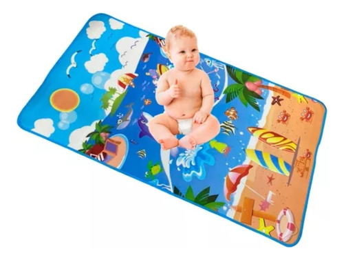 Tapete De Goma Doble Vista Didáctico Para Bebés