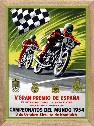 Montjuich 1954 , Cuadro, Poster, Publicidad, Moto       B294