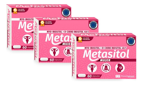 Metasitol Mio Y D-chiro Inositol 40:1 -pack X3  - 180 Caps.