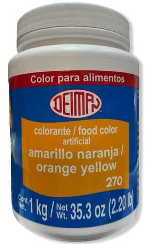 Colorante Vegetal Amarillo Naranja 270 Frasco 1 Kilo