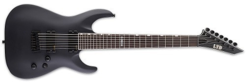Guitarra Electrica Esp De 7 Cuerdas Mango Maple Mh337-blks Color Gris Oscuro