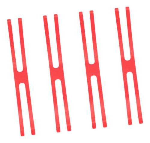 6 Bandas De Goma De Silicona En Forma De H, Bandas Rojo