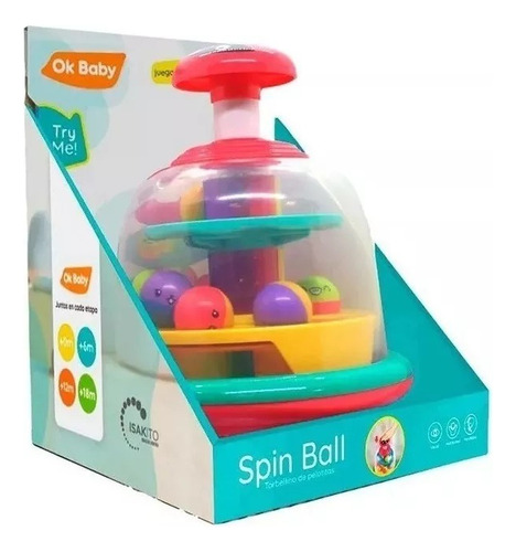 Imagen 2 de 8 de Juego Spin Ball Torbellino De Pelotitas Ok Baby Bb0231