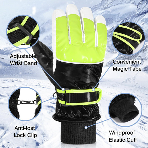 Guantes De Nieve Para Niños Moko Impermeables Térmicos 6-15