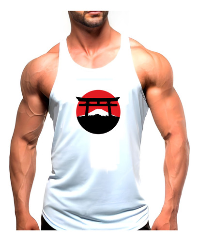 Camisilla Esqueleto  Gym Hombre Gimnasio Fittnes Japón