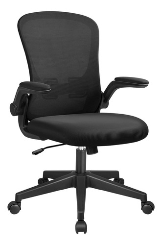 Silla De Escritorio De Oficina De Malla Soporte Lumbar Negro