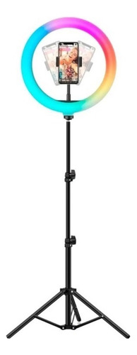 Aro De Luz Led 30cm Rgb Trípode 2mts Fotografía Iluminador