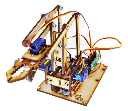 Brazo Robotico Didactico Para Arduino En Mdf