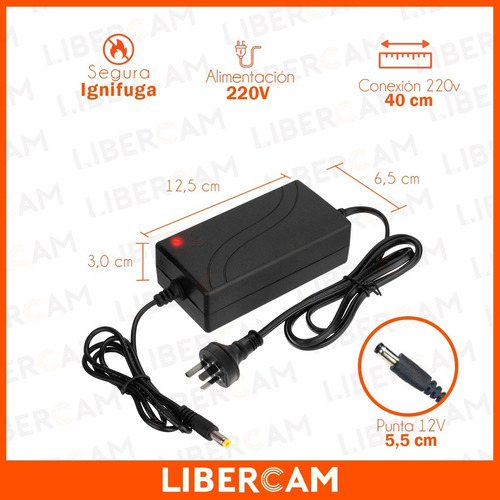 Imagen 7 de 10 de Fuente 5a Switching 12v Regulada Ideal Tira De Led Rgb