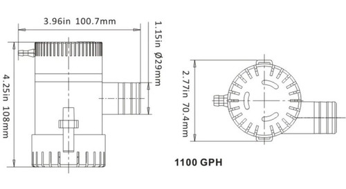 Imagen 4 de 5 de Bomba Sumergible 12v 4000l/h Max. Autónoma Solar.