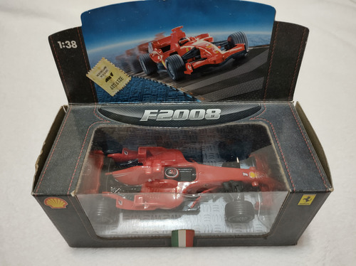 Auto Ferrari F2008 Coleccion Shell V-power 1:38 Hot Wheels Rojo (Usado)