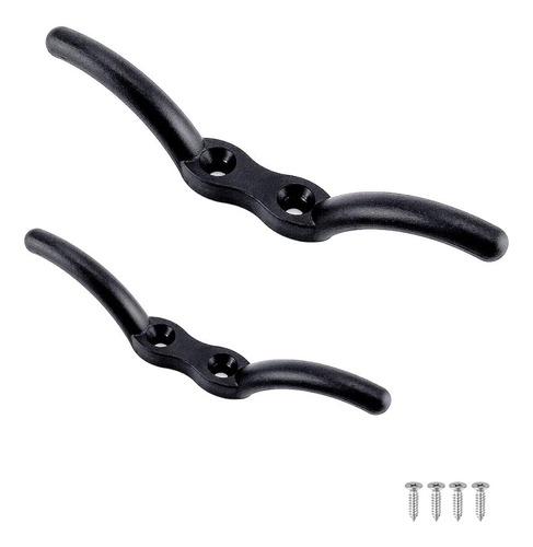 Vturboway 2 Pack Nylon Black Rope Cleat 6  Marine Grade