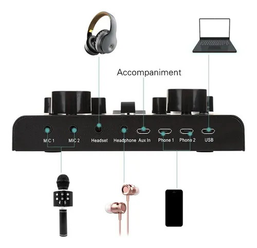 Zj Equipo De Podcast Efecto De Sonido Múltiple Portátil Para