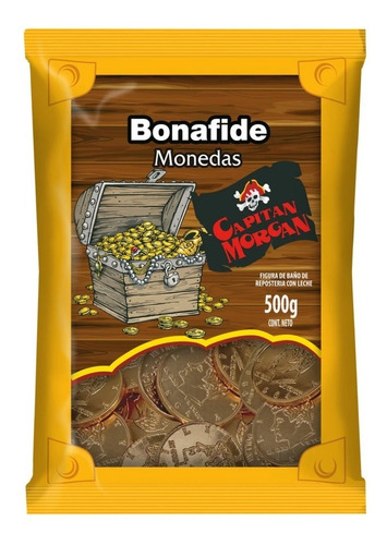 Moneda Pirata Chocolate Bonafide X500 Grms 115 Unidades Apox