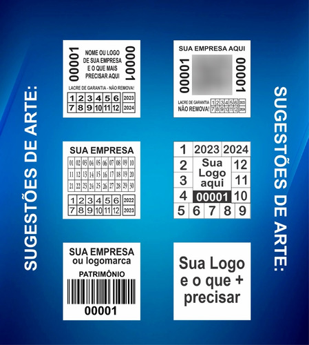 Lacre Void Branco Extreme 20x20mm Data Completa 2000 Un