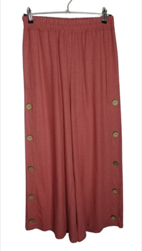 Pantalón Palazzo Indian Con Bolsillos Talle M