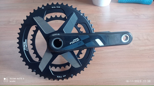 Plato Sram Force 22, 52/36 11 V Carbono.