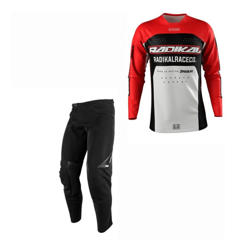 Conjunto Radikal Concept 23 Motocross Equipo Enduro 2.0 Roj