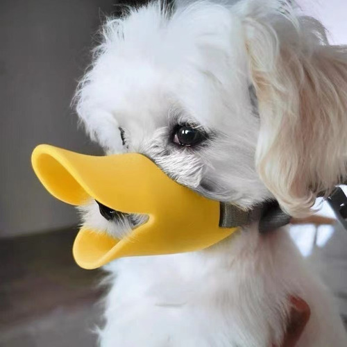 Focinheira Ajustável Bico De Pato Em Silicone Cachorro Cães Tamanho G