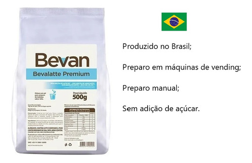 Preparo Leite Em Pó Sem Açúcar Bevan Bevalatte 500g Oferta