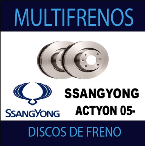 Pack 2 Discos De Freno Del. Ssang Yong Rexton Gtx Hc D328