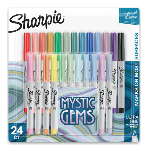 Sharpie Permanent Markers, Ultra Fine Point, Featuring Mysti