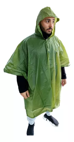 Poncho De Lluvia Unisex Capucha Impermeable - MundoTrabajo