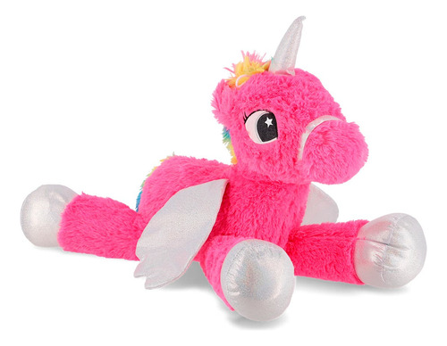 Peluche Unicornio Acostado Con Alas Grande 65 Cm