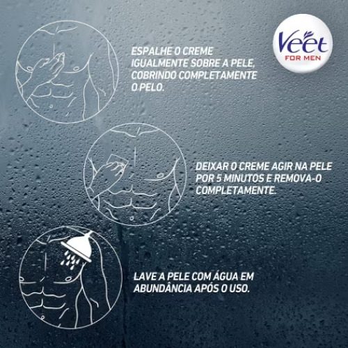 Veet Creme Depilatório Corporal For Men 200ml Kit 2 Unid