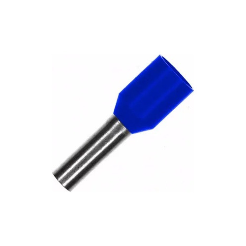 Terminal Ilhós 0,75mm Simples - (100 Peças) Azul - Crimper