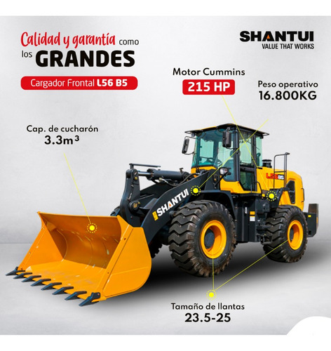 Pala Cargadora Shantui L55 3m3