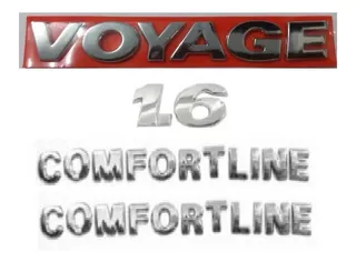 Kit Emblemas Voyage 1.6 Comfortline (2) G5 G6 Vw + Brinde
