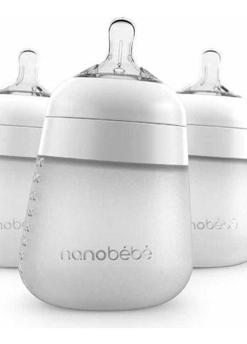 Nanobebe Mamadera Silicona Anticolico 270ml X1 Unidad