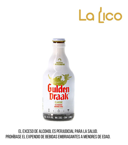 Cerveza Gulden Draak 330ml - mL a $60