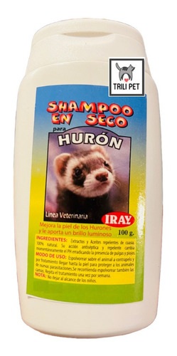 Shampoo Huron En Seco- Perfumado -antipulgas 100% Natural