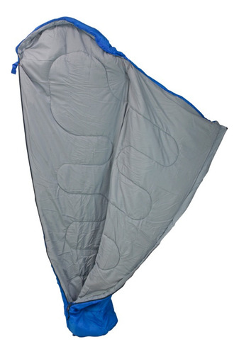 Bolsa De Dormir Sarcofago Poliester Campaña 220x80x50cm Color Azul