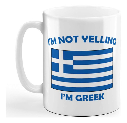 Im Not Yelling I Am Greek Greece Greeks Taza De Cerámica Par