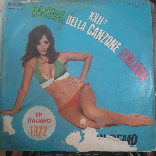 Vinilo 22 Festival Canzone Della Italiana San Remo 1972 Cp2