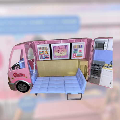 Barbie Camper De Lujo Color Rosa (Usado)