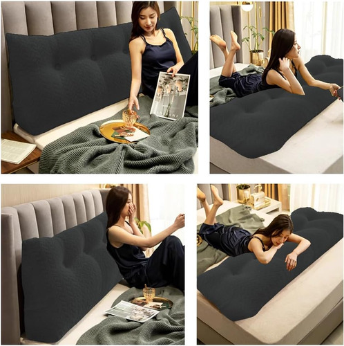 Almohada De Cuña Para Cabecera Triangular De Terciopelo Para