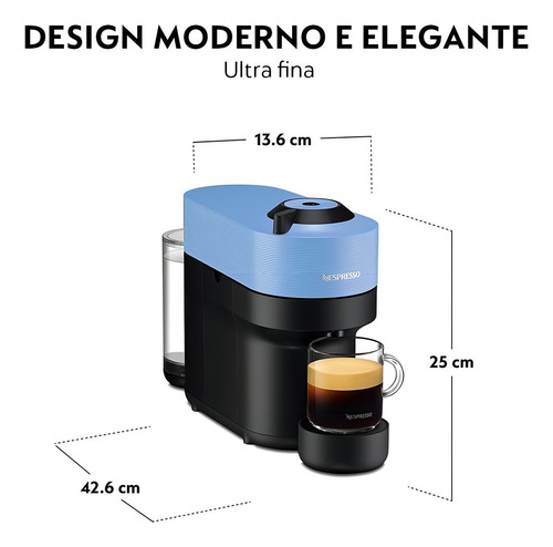 Cafetera Nespresso Vertuo Pop color azul