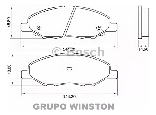 Jogo Pastilha Freio Dianteira Bosch Nissan Tiida E Livina