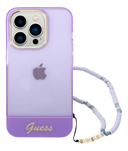 Protector Guess Translucent Strap Para iPhone 15 Pro Max