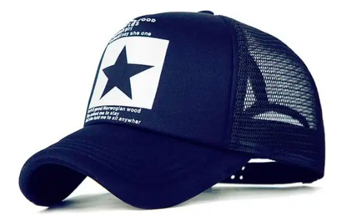 Gorro Tipo Béisbol Ajustable, Estampado Estrella, Importado