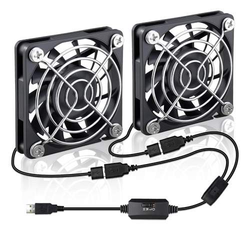 2 Paquetes Wathai Ventilador Usb De 60 Mm X 10 Mm Ventilador