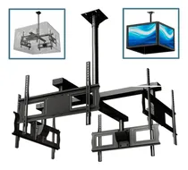 Comprar Soporte De Techo Para Tv Cuadruple 32 A 70 Pulgadas Marca Aspor 360 Grados 4 Pantallas Vesa Max. 600 X 400mm 20 Grados De Inclinación Soporta Hasta 68kg Orientación Horizontal