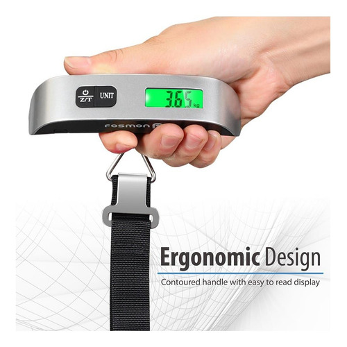 Fosmon Balana Báscula Digital P/ Equipaje Hasta 50 Kilos Paquete 1.