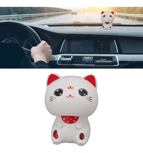 Gato De La Suerte Solar Que Agita La Mano Deco Feng Shui Con