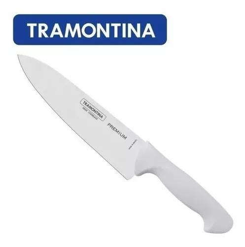 Faca Chef Inox Com Cabo Branco 8 Master 24620/088 Tramontina - Lz  Utensilios Para Cozinha