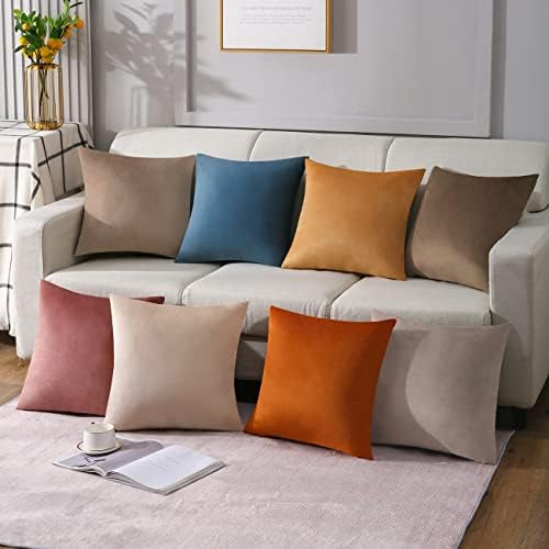 Juego De 4 Fundas De Almohada Neutras De 18.0 X 18.0 In, Fun